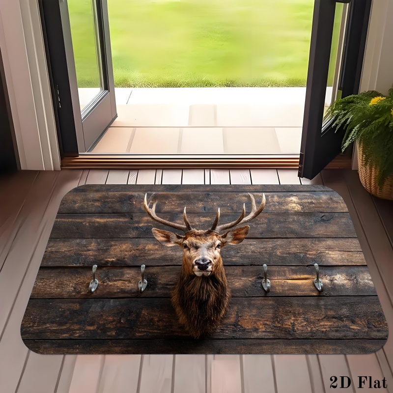 Hunting Outdoor Rug - Keset Kepala Rusa Rustic Tekstur Kayu
