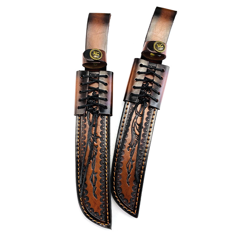 Knife Hunting Fixed Blade - Sarung Pisau Fixed Blade Kulit Sapi