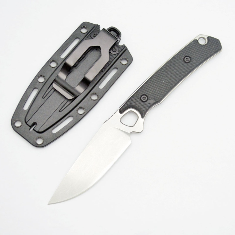 Knife Hunting Fixed Blade - 2048 Pisau Lurus EDC, Gagang Serat