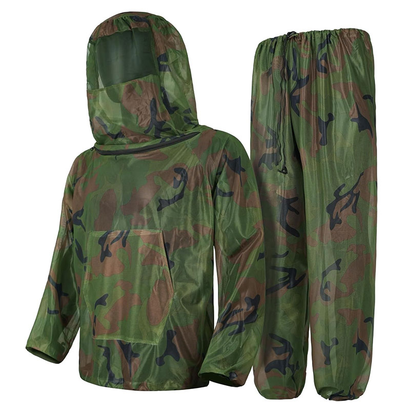 Ghillie Suit Woodland - Setelan Peternakan Lebah Anti Nyamuk Kamuflase