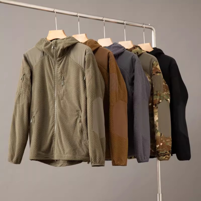 Outdoor Hunting Events - Jaket Fleece Taktis Kamuflase Musim Semi