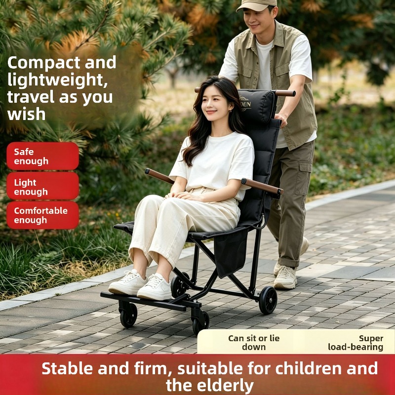 Outdoor Hunting Chair - Kursi Lipat Outdoor dengan Roda Ringan,