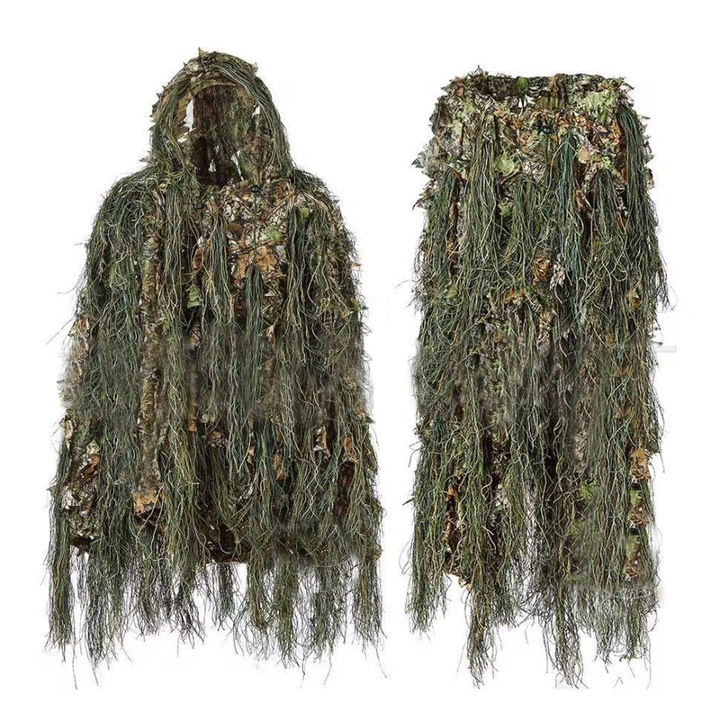 Ghillie Suit Woodland - Setelan Ghillie berburu Woodland 3D seragam