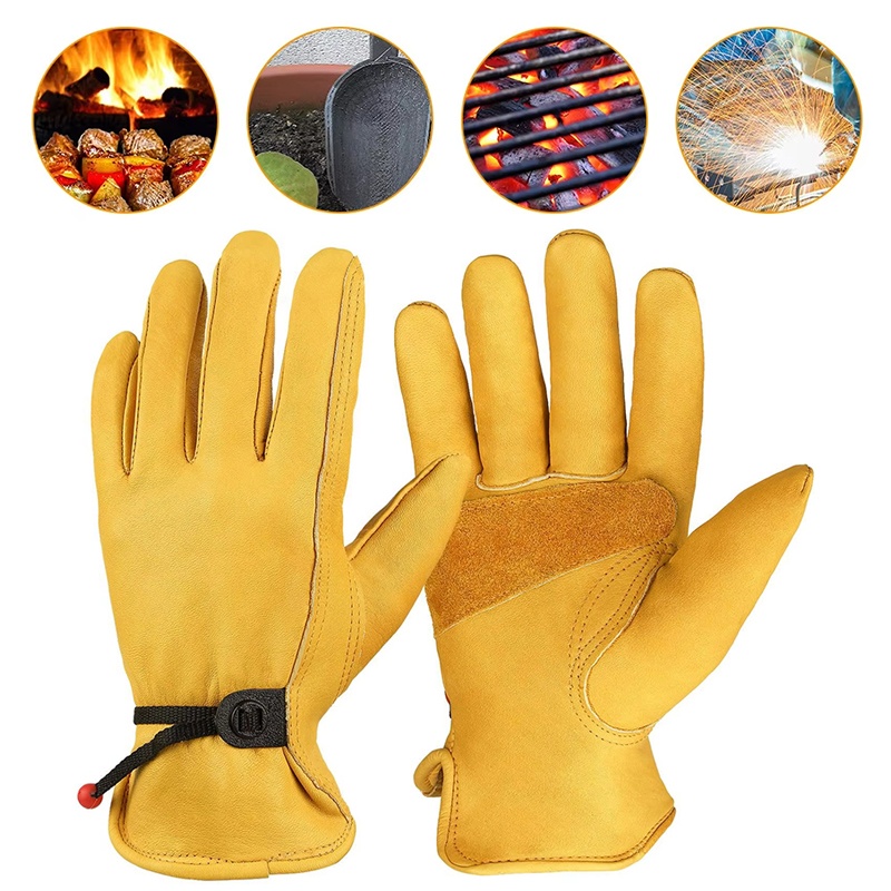 Outdoor Hunting Gloves - Sarung Tangan Kulit Sapi Bernapas, Sarung