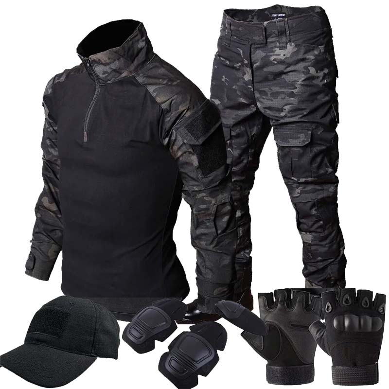 Outdoor Hunting T Shirts - Seragam Taktis RU Camo untuk Luar