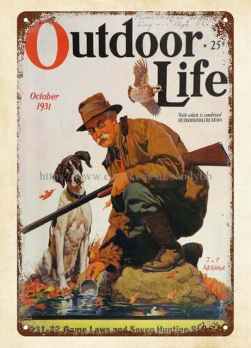 Hunting Dog Outdoor - interior rumah 1931 sampul majalah OUTDOOR