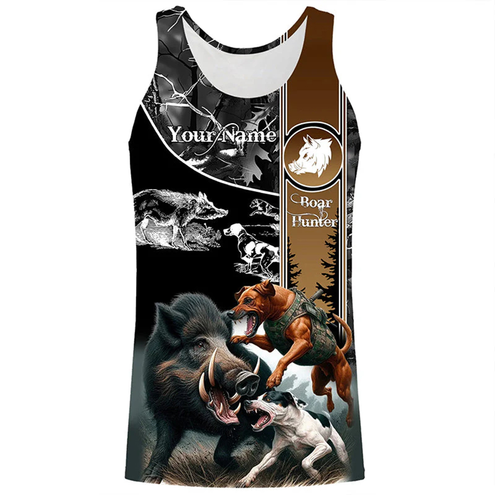 Kaos Tank Top 3D Print Tanpa L - Hunting Dog Outdoor ulasan dan harga