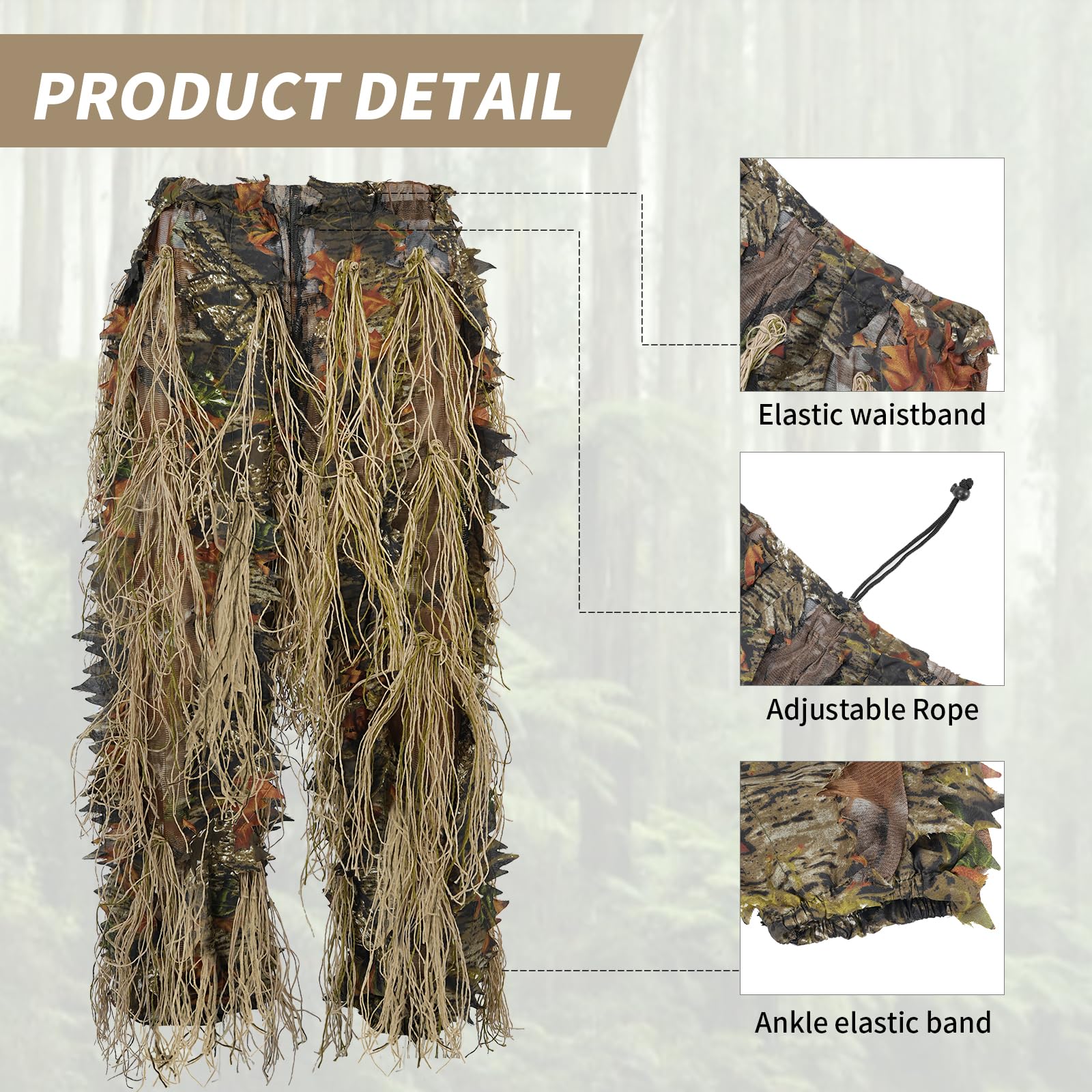 JOAXOR Ghillie Suit Gilly Paka - Ghillie Suit Woodland ulasan dan harga