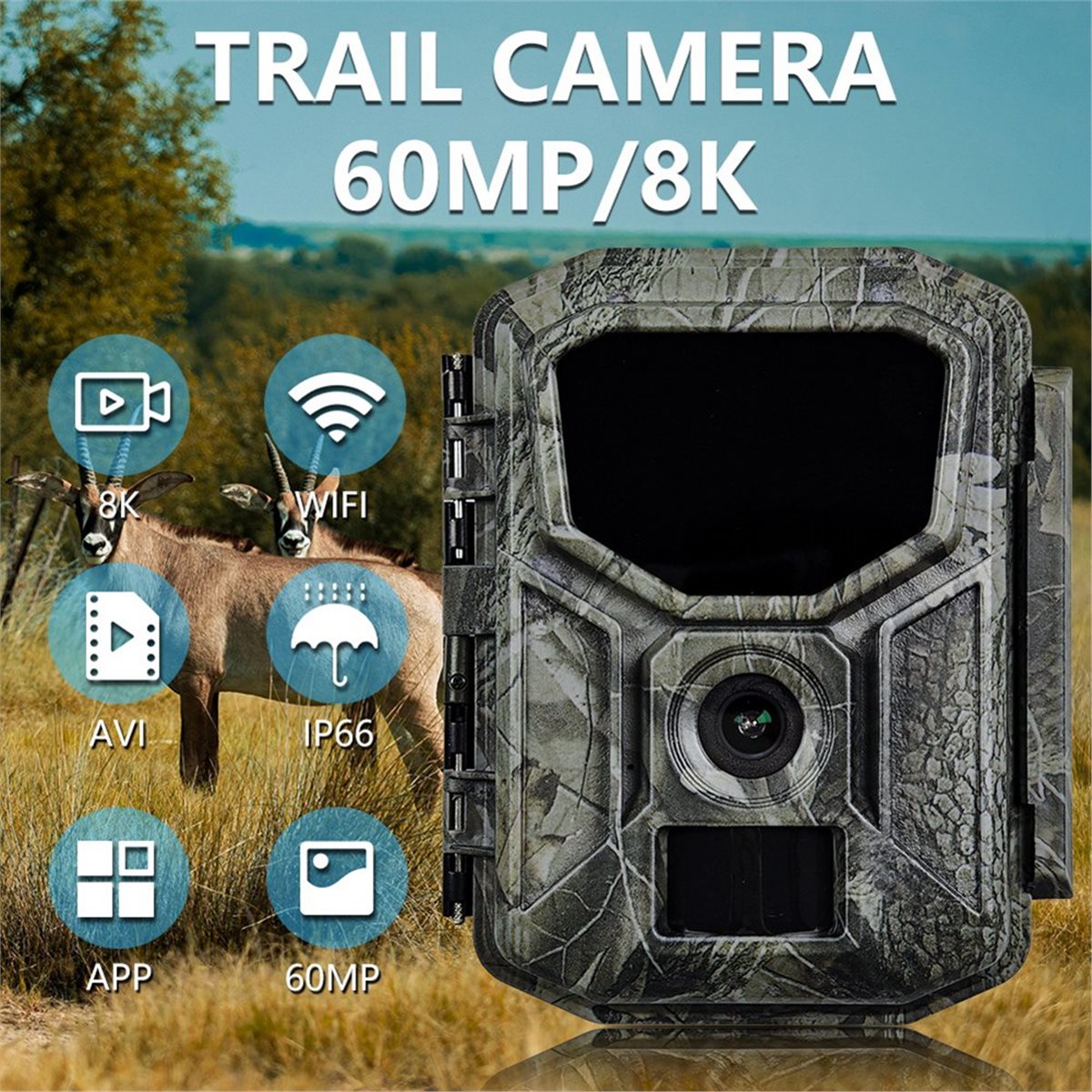 Kamera Berburu 8K HD, Monitor  - Hunting Outdoor Rug ulasan dan harga