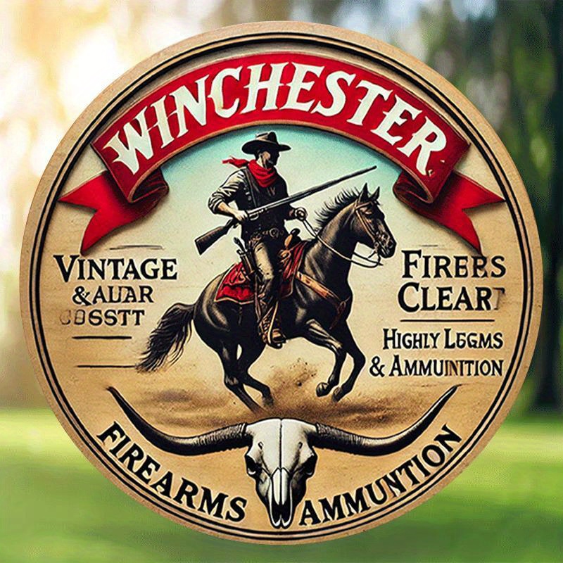 Papan logam bundar vintage Win - Outdoor Hunting Events ulasan dan harga