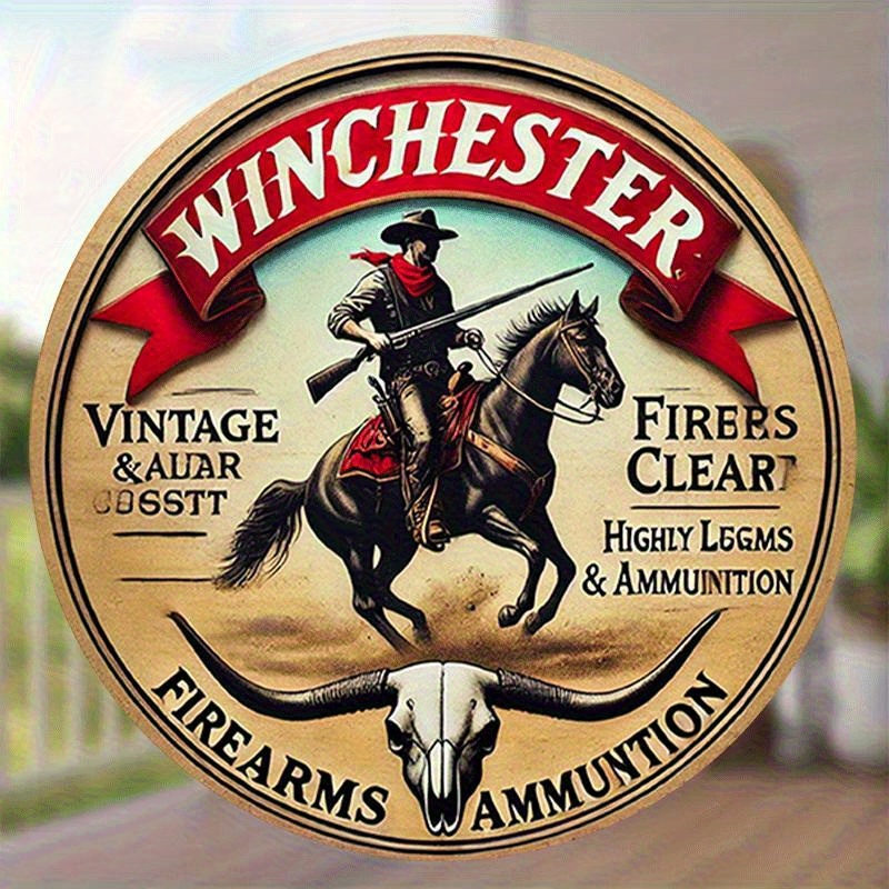 Papan logam bundar vintage Win - Outdoor Hunting Events ulasan dan harga