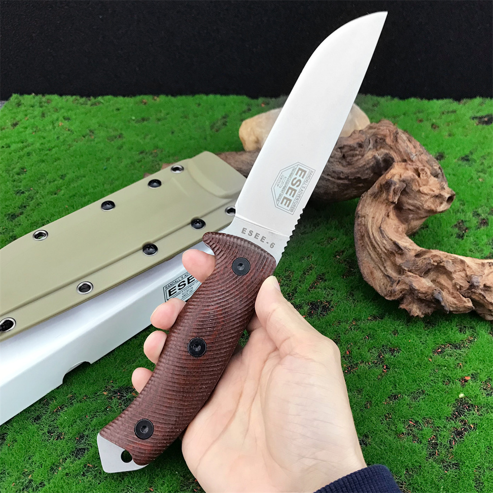 Pisau Lipat ESEE-6 Baru dengan - Knife Hunting Fixed Blade ulasan dan harga