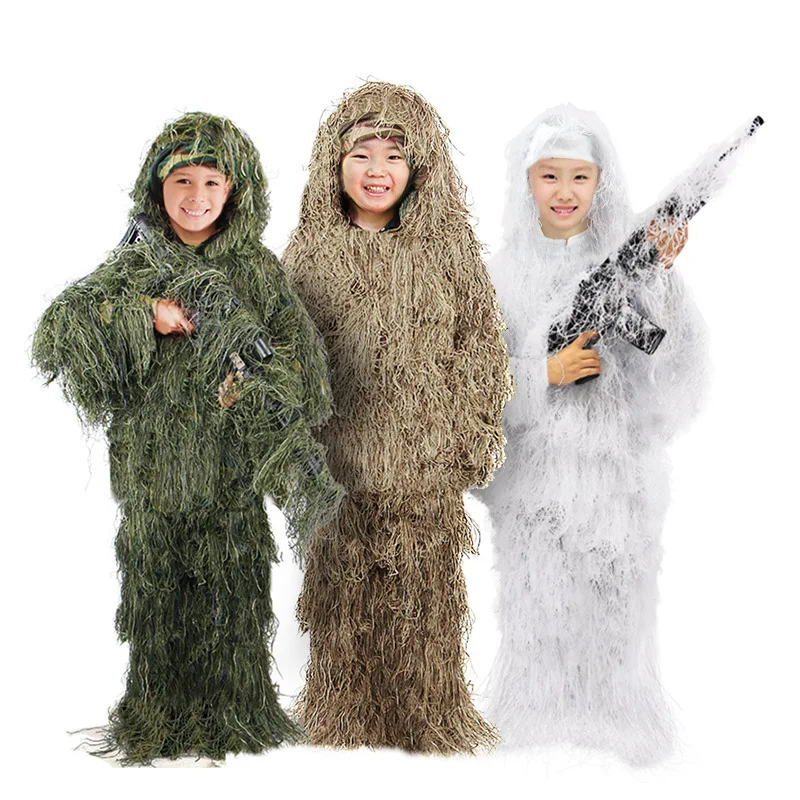 Setelan Ghillie Anak-anak Dewa - Ghillie Suit Woodland ulasan dan harga