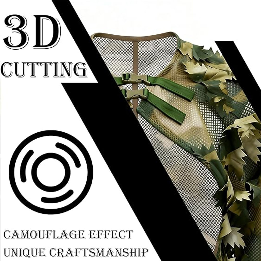Jaket Kamuflase Daun Gaya Cape - Ghillie Suit Woodland ulasan dan harga