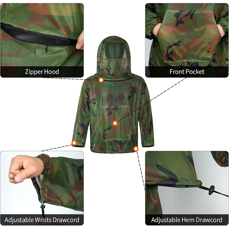 Setelan Peternakan Lebah Anti  - Ghillie Suit Woodland ulasan dan harga