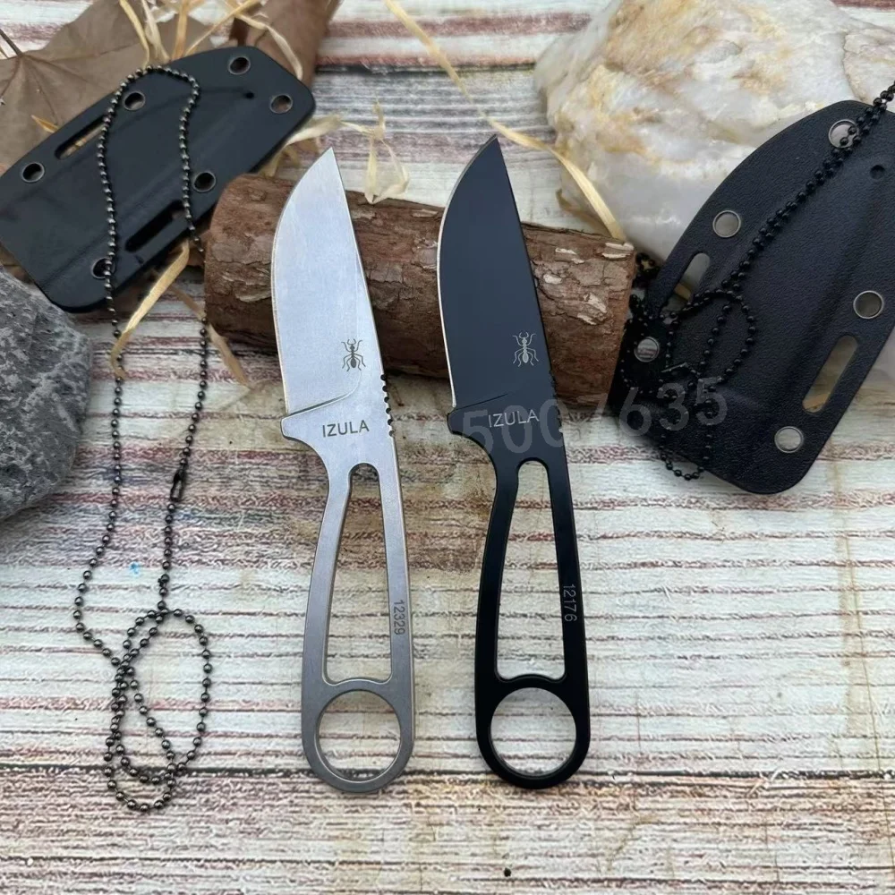 IZULA Pisau Lurus Kekuatan Tin - Knife Hunting Fixed Blade ulasan dan harga