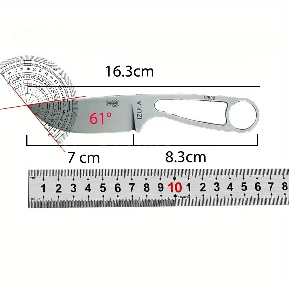 IZULA Pisau Lurus Kekuatan Tin - Knife Hunting Fixed Blade ulasan dan harga