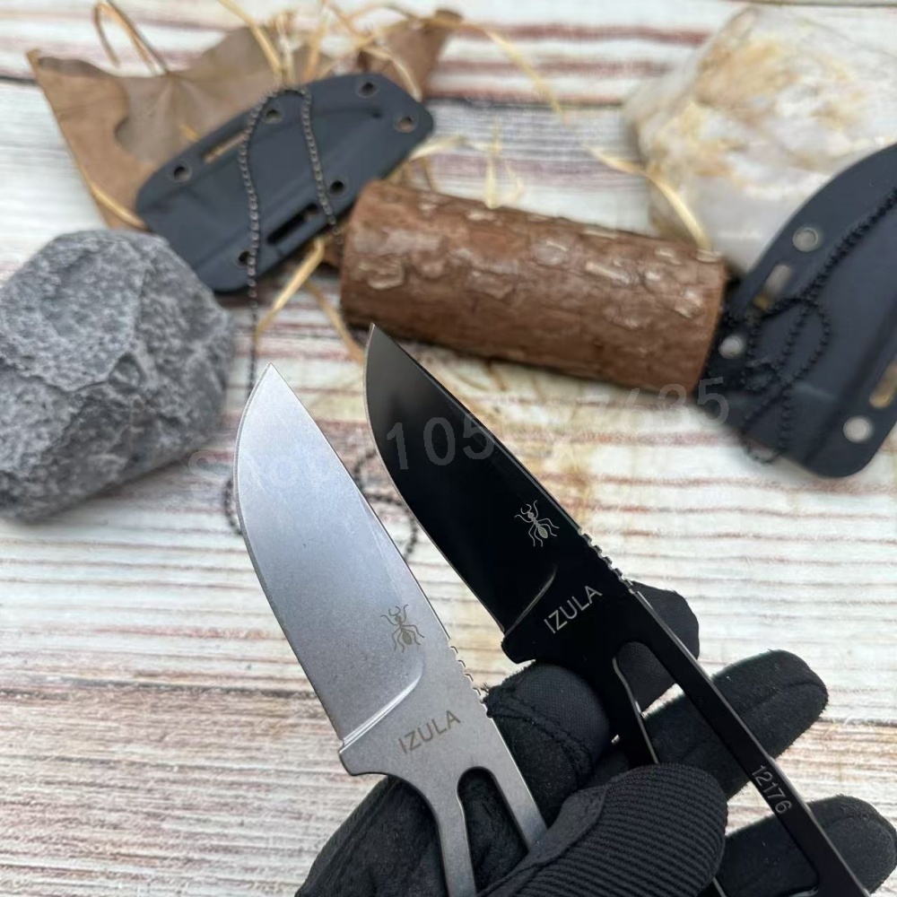 IZULA Pisau Lurus Kekuatan Tin - Knife Hunting Fixed Blade ulasan dan harga