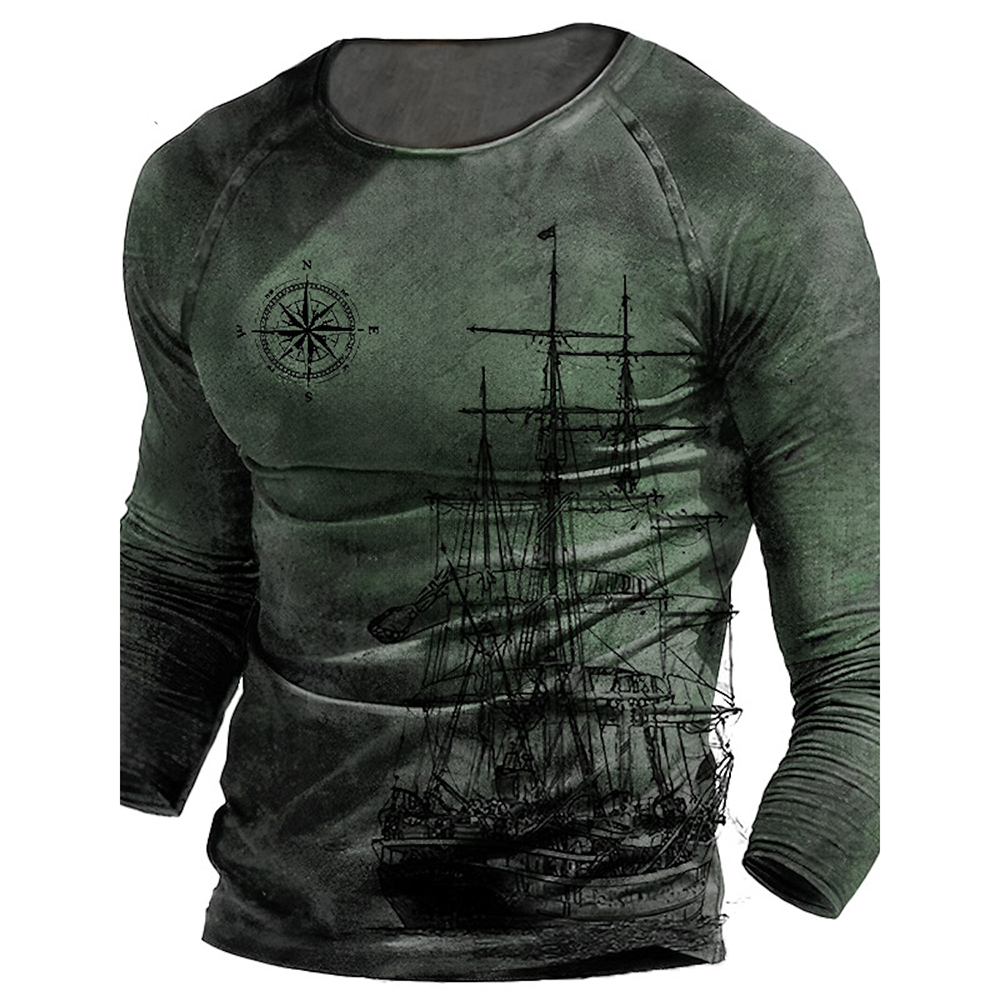 Kaus lengan panjang pria, atas - Outdoor Hunting T Shirts ulasan dan harga